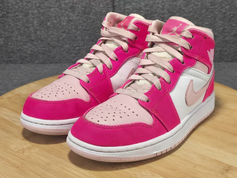 Nike Air Jordan 1 Rosa Medio Feroz Para Mujer Talla 5.5 Zapatos Tenis FD8780-116 Foto 4 de 4