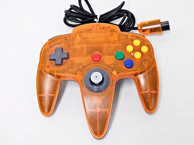 Manette Nintendo 64 Daiei Hawks Orange Noir OEM - Photo 1/4
