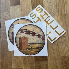 Shell Aviation Motor Spirit Country Scene Sticker Decal Set 2 Gallon Petrol Can