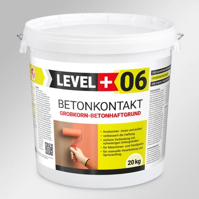 LEVEL PLUS Haftgrund Betonkontakt 20kg Putzgrund Haftbrücke Beton Zementplatten Putze L+06