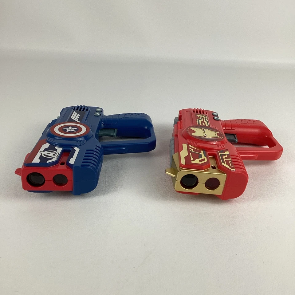 Marvel Avengers Laser Tag Blaster Set Capitán América Iron Man Vibraciones Foto 3 de 4