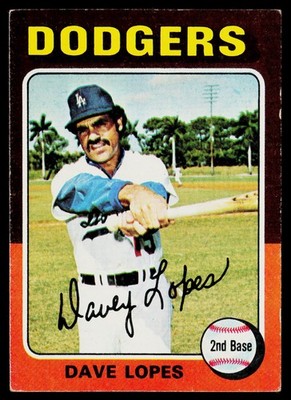 1975 Topps SET-BREAK #93 Dave Lopes EX or Better, (HUCK'S)