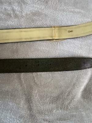 Loewe Madrid Iridescent Leather Belt Gold Buckle Size 75 Loewe Madrid Rare Iridescent Leather Belt Gold Buckle  main image 4