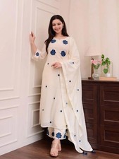 White Salwar Kameez Kurti Indian Pakistani Top Tunic Party Wear Bollywood Dress