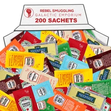 Heinz Condiment Packets Variety 200 Pack- 25 Ketchup Packets, 25 Mayonnaise Pack