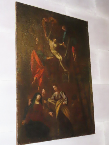 Früher Altmeister Immagine Sacra Dipinto Crocifissione Scena , Gesù - Picture 6 of 17