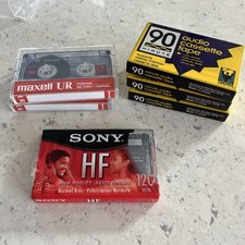 Lot of 6 brand new audio cassette tapes, one Sony two Maxwell and 3 conductor