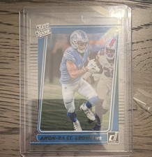 Panini Clearly Donruss Rated Rookie Amon-Ra St. Brown #84 Detroit Lions NFL 2021