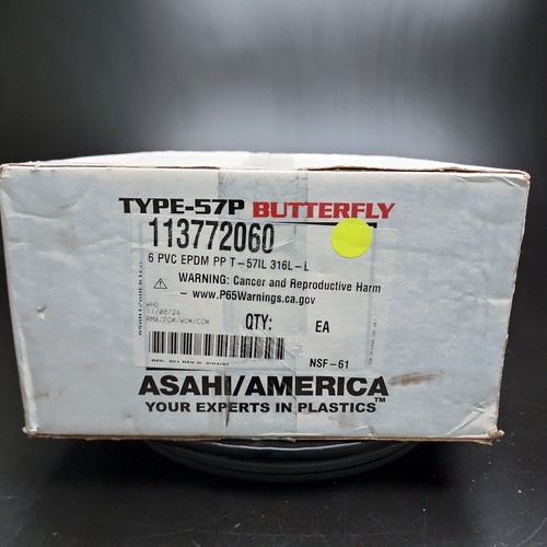 ASAHI 113772060 6" Type-57P Butterfly Valve PVC EPDM Thermoplastic NSF-61✅ - Picture 3 of 4