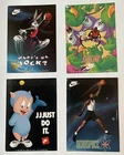 1993 Michael Jordan Nike Looney Tunes Sticker Card Lot (4) Scream Team Aerospace