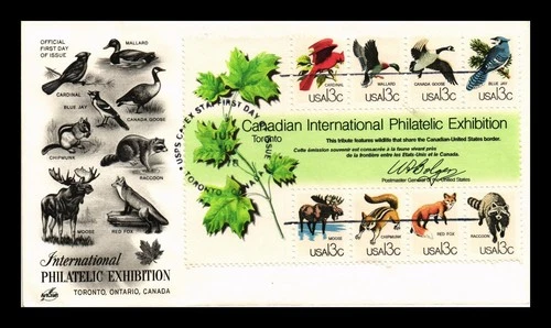 DR JIM STAMPS US COVER CAPEX WILDLIFE SOUVENIR SHEET FDC SCOTT 1757 ARTCRAFT