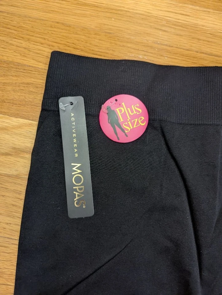 Legging Mopas Negro Talla Grande Estilo EX001X NUEVO CON ETIQUETAS grande XL 1X Foto 3 de 4