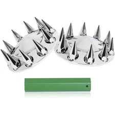 ABS Chrome Plated Front Axle Cover Kits Hub Caps for Semi Trucks with 33mm Nut