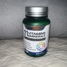 Flynew 21 Vitamins and Minerals All In One Support Supplement 60ct Exp 06/27