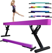 8FT Folding Balance Beam -Gymnastics Floor 7-29, Hot Purple 