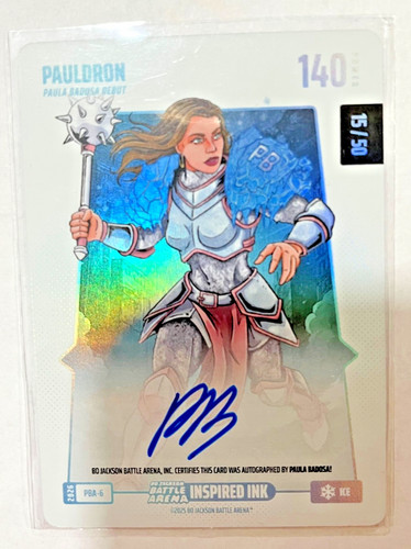 2026 Bo Jackson Battle Arena “Pauldron” Ice Autograph/50 “ Paula Badosa”