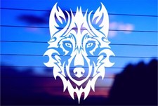 Wolf Head Tribal Vinyl Car  Laptop Decal Sticker