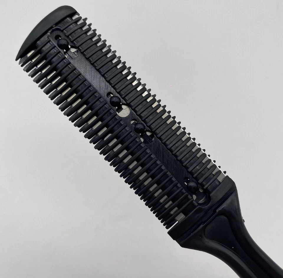 Peine de afeitar de pelo de doble cara 1 pieza con 2 hojas extraíbles cortador corte adelgazamiento Foto 4 de 4