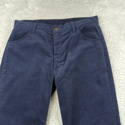 Vintage JC Penney SuperCord Pant Boys 16 Husky 32x29 Blue Bootcut Corduroy Teen - Picture 7 of 19