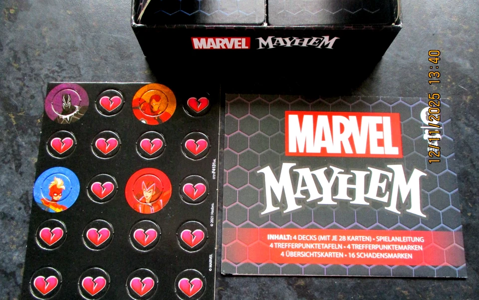 Marvel Mayhem Card Game Ages 8+ Family Game Excellent Condition German lang.   2 - Image 4 of 4