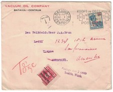1931 Netherlands Indies Batavia Commercial Cover – Vacuum Oil (Mobil), Postage D