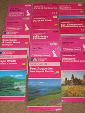 OS Ordnance Survey Landranger Maps - Scotland - various editions, vgc; 1976-2000