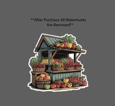 Farm Stand Sticker Waterproof Decal Food Vegetables Produce Garden Gift NEW