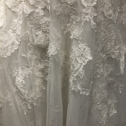 Donna Lee Brides Strapless Sweetheart Lace Tulle Overlay Wedding Dress UK 16 ? - Picture 4 of 22