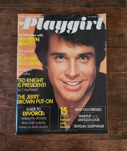 Playgirl 1976 November Warren Beatty Magazine Issue - Imagen 1 de 6