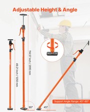 Cabinet Jack Support Pole, 4-Pack, 49.2-114.6 Inch Steel Telescopic Quick Suppor