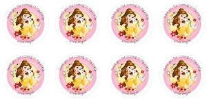 Elsa Olaf Stickers Round  Party Labels 24 x 4cm Personalised Frozen Anna