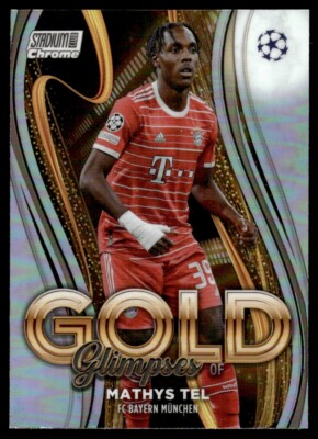 2022 Stadium Club Chrome UEFA Glimpses of Gold Mathys Tel FC Bayern Munchen