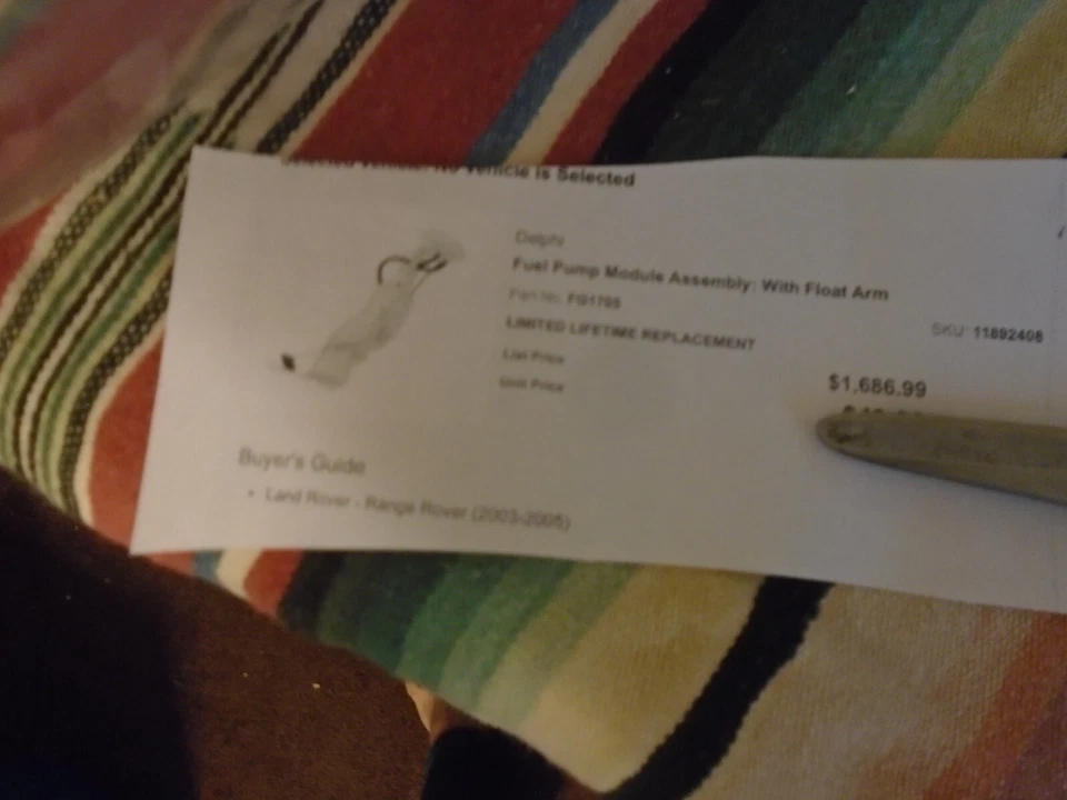 Módulo de bomba de combustible Delphi FG1705 para Land Rover Range Rover 2003-2005 Foto 4 de 4