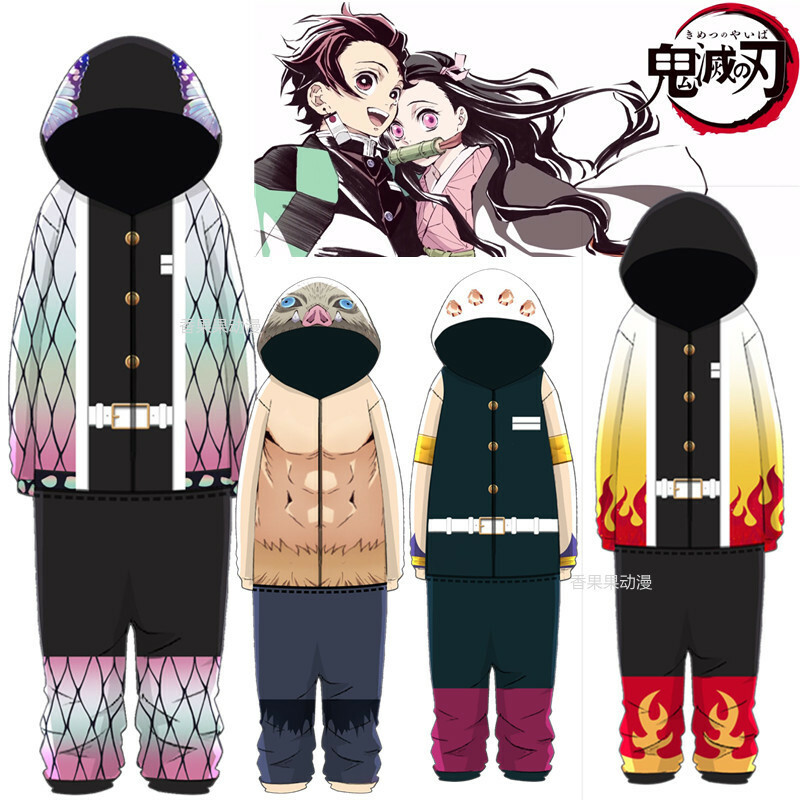 Demon Slayer Kimetsu no Yaiba Pajamas Jumpsuit Cosplay Kamado