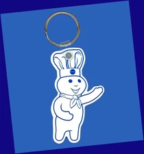FS NEW Pillsbury Doughboy FLAT VINYL KEYCHAIN Poppin' Fresh - BUY EXTRA SAVE $!