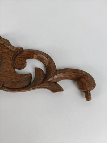 Antique Corbel Hand Carved Wood Architectural reclaimed France Panel Pediment S - Picture 8 of 9