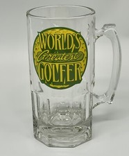 World's Greatest Golfer Large Heavy Novelty Glass Beer Mug 32oz