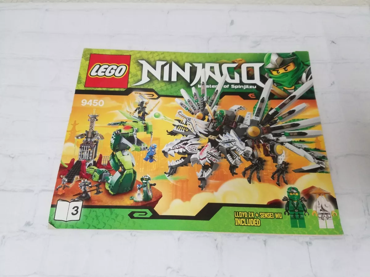 LEGO 9450 Ninjago Epic Dragon Battle Manual Instructions Book 3 No Bricks