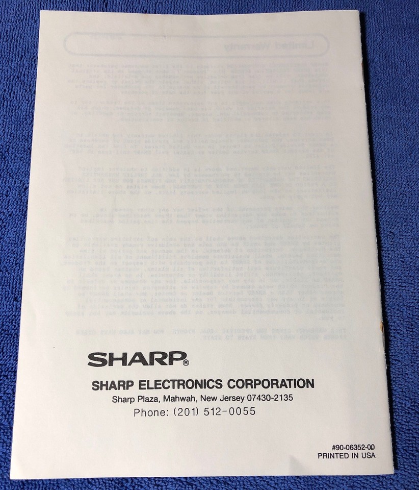 SHARP XS-100EM XS-80EM XS-60EM PROJECTION SCREENS ORIGINAL OPERATION ...