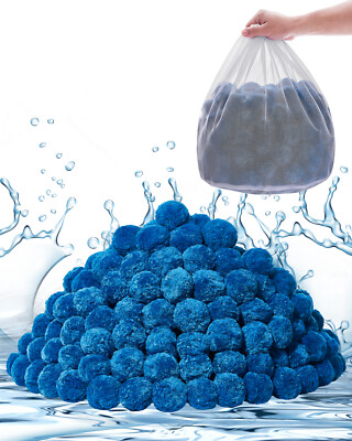 Pool Filter Balls for Sand Filter Pump Swimming Pool 4 lbs Reusable Blue