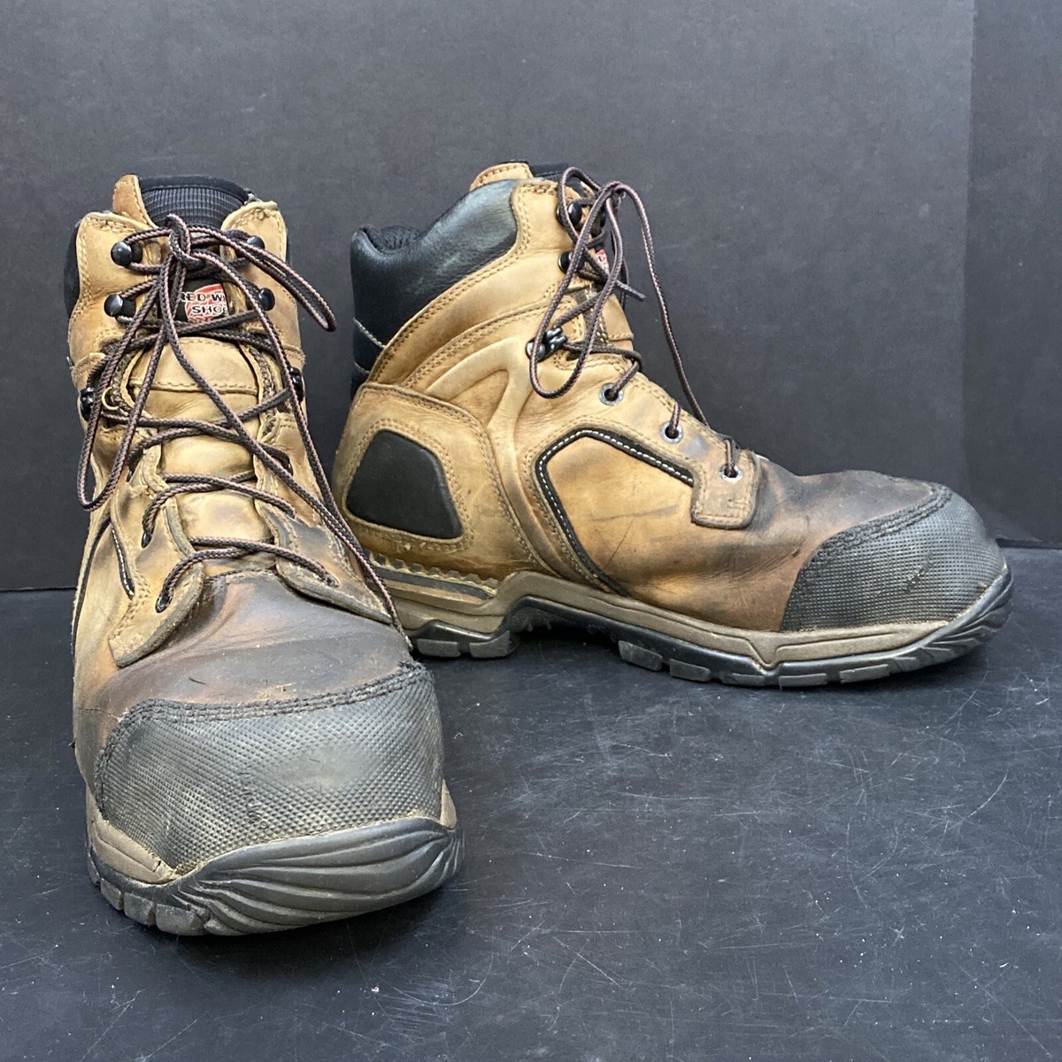 Mens Red Wing Leather Work Safety Hiking Steel Toe Boots  display picture 1