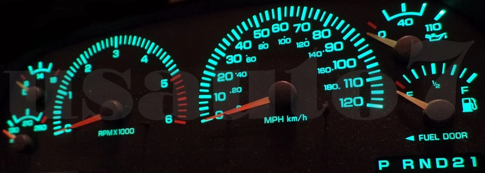 Dash Cluster Gauge Green SMD LEDS LIGHTS KIT Fits 98-01 Dodge Ram 1500 2500 3500 Foto 4 de 4