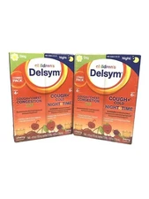 Children's Delsym Cough Chest Congestion 2 Day & 2 Night Liquid Bottles Exp 6/25