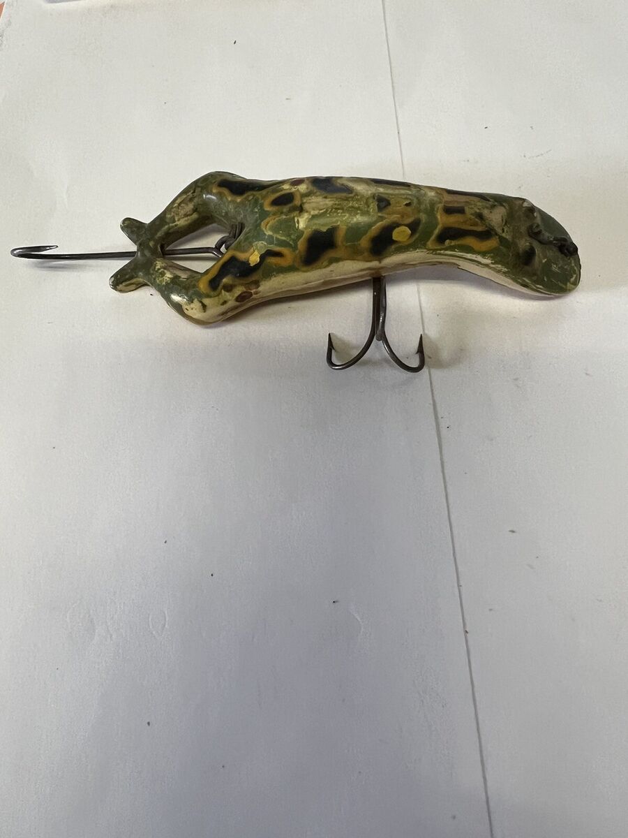 Heddon Old Lure Looney Frog Vintage~ Wood~ Fishing Lure Heddon Old Lure Looney Frog Vintage~ Wood~ Fishing Lure