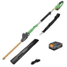 WORKPROX NEW 20V Cordless Pole Hedge Trimmer 18" Dual Action Blade 9.2feet Reach