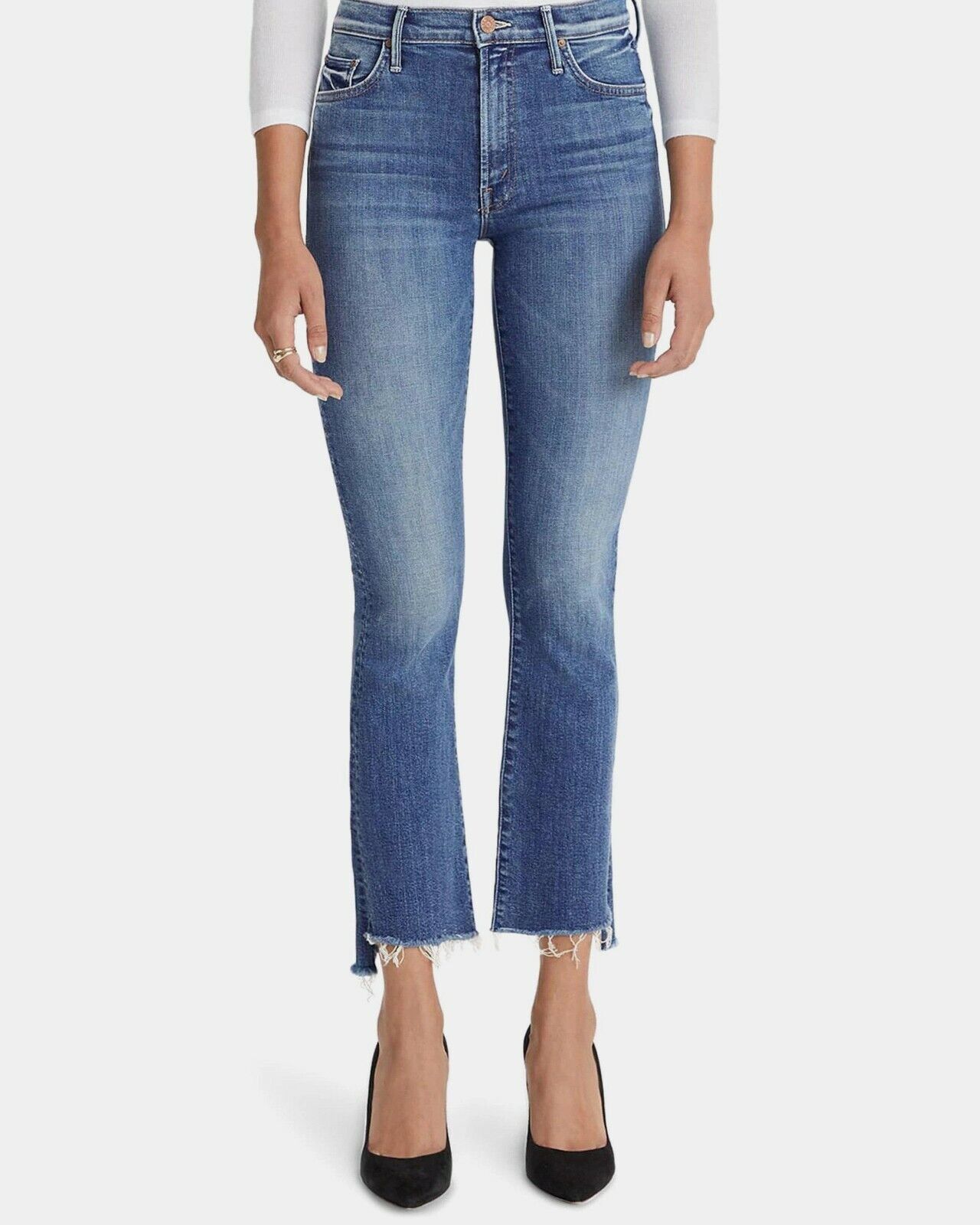 NWT Mother Denim Insider Crop Step Fray, Wild Game Size 25, 28, 29 $238