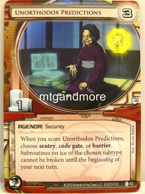 Android Netrunner LCG - 1x Unorthodox Predictions #053 - Overdrive Corporation