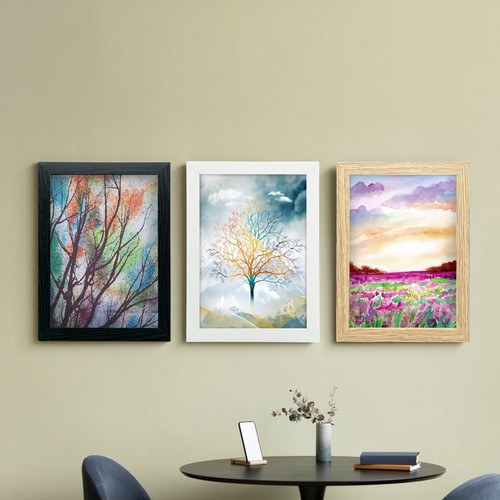 A1 A2 A3 A4 A5 Black Photo Frame Oak Picture Frame White Thin Poster Frame 24mm - 第 1/10 張圖片