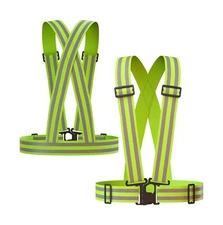 Neon Yellow Reflective Safety Vest 2-pack – Lightweight, Adjustable, and Elastic