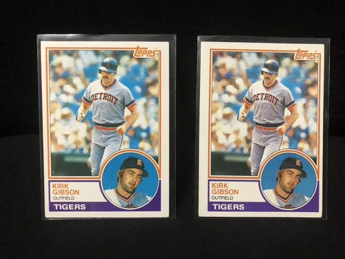 (2) 1983 Topps Kirk Gibson # 430 Detroit Tigers